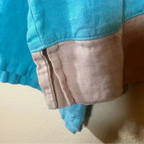 Liz and Jane Womens 100% Linen Preshrunk Top Size L Somewhat Funky - Picture 3 of 7